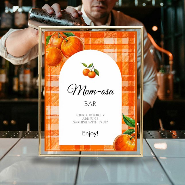Mama osa Orange 3D Citrus Kariert Gezeichnet Kinde Poster (Von Creator hochgeladen)