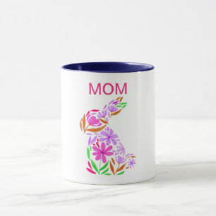 "MAMA" OSTERBLÜHENDER RABBIT IN DER PASTELLFARBEN- TASSE