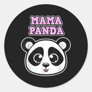Mama Panda für und Mütter Panda Runder Aufkleber