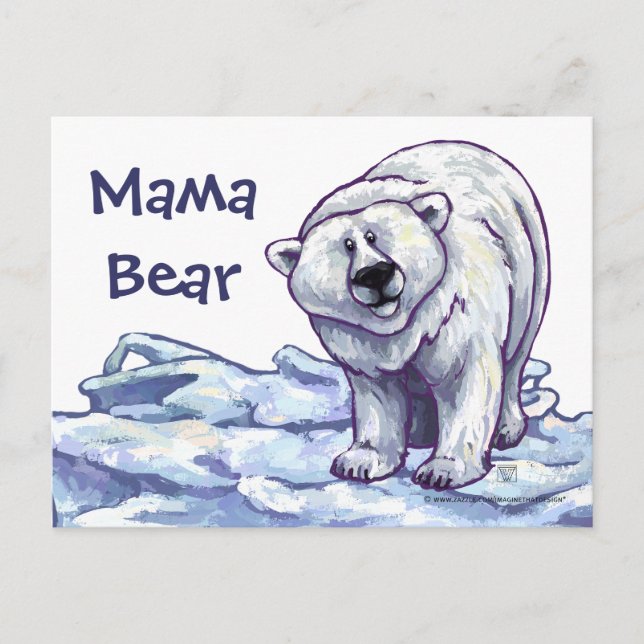 Mama Papa Bear Post Card Postkarte (Vorderseite)