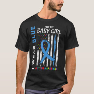 Mama Papa Blau Für Mein Baby Mädchen Tochter Autis T-Shirt