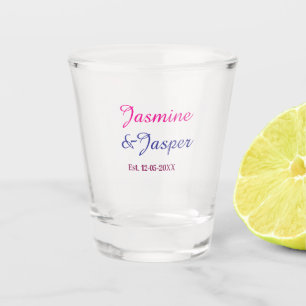 Mama & Papa neue Eltern Paar Name Jahr Schnapsglas