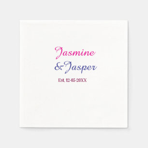 Mama & Papa neue Eltern Paar Name Jahr Serviette