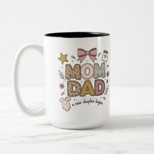 Mama Papa Neues Kapitel Beginnt Süßes Baby-Design Zweifarbige Tasse