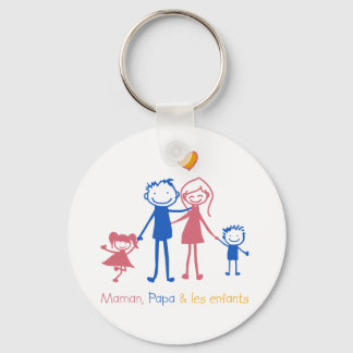 Mama, Papa und die Kinder Schlüsselanhänger
