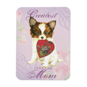 Mama Papillon Heart Magnet