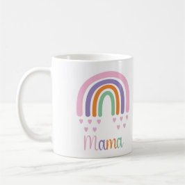 Mama Pastel Rainbow and Hearts Kaffeetasse