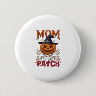 Mama-Patch-Halloween-Kürbis-Hexenhut-Totenkopf_1 Button