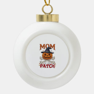 Mama-Patch-Halloween-Kürbis-Hexenhut-Totenkopf_1 Keramik Kugel-Ornament