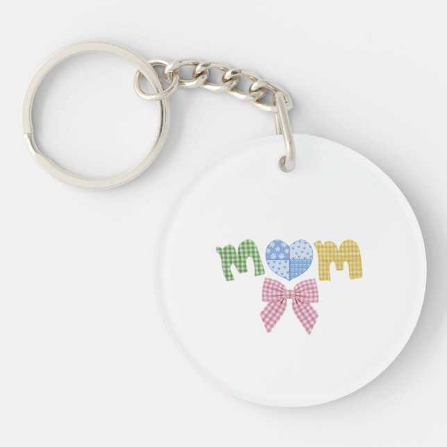 Mama-Patchwork-Geschenk zum Muttertag, individuell Schlüsselanhänger (Vorderseite)