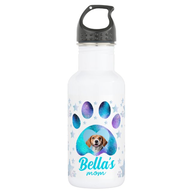 Mama Paw Custom Foto Edelstahlflasche (Vorderseite)
