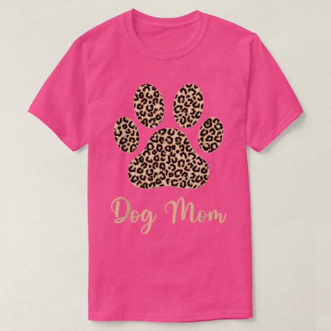 Mama Paw Leopard Funny Dog Mama, Hunde liebt Moth T-Shirt (Design vorne)