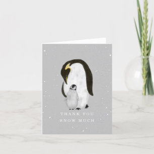 Mama Penguin Grey Hiver Baby shower neutre Merci