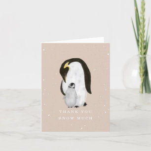 Mama Penguin Rose Winter Girl Baby shower Merci