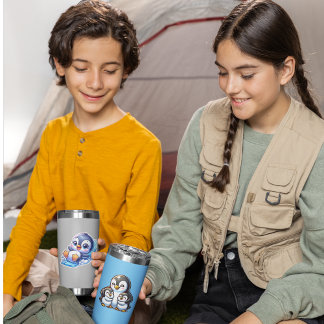 Mama Penguin und ihre Kinder Aufkleber