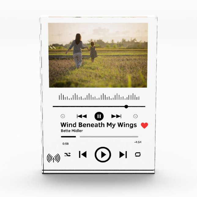 MAMA (PERSONALISIERT) FOTO BLOCK - Musikgeschenk (Vorderseite)