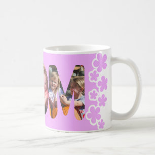 MAMA PERSONALISIERT LILA 3 FOTO KAFFEETASSE