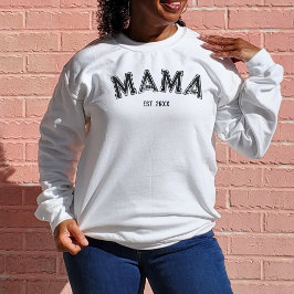 Mama Personalisierte Typografie und etabliertes Da Sweatshirt
