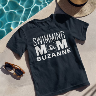 Mama Personalisiertes Schwimmteam Eltern Tri-Blend Shirt