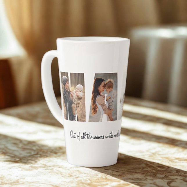 Mama Photo Collage Latte Mug pour la fête des mère (Créateur téléchargé)