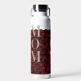 Mama Pilates Yoga dunkelrote Blume Trinkflasche