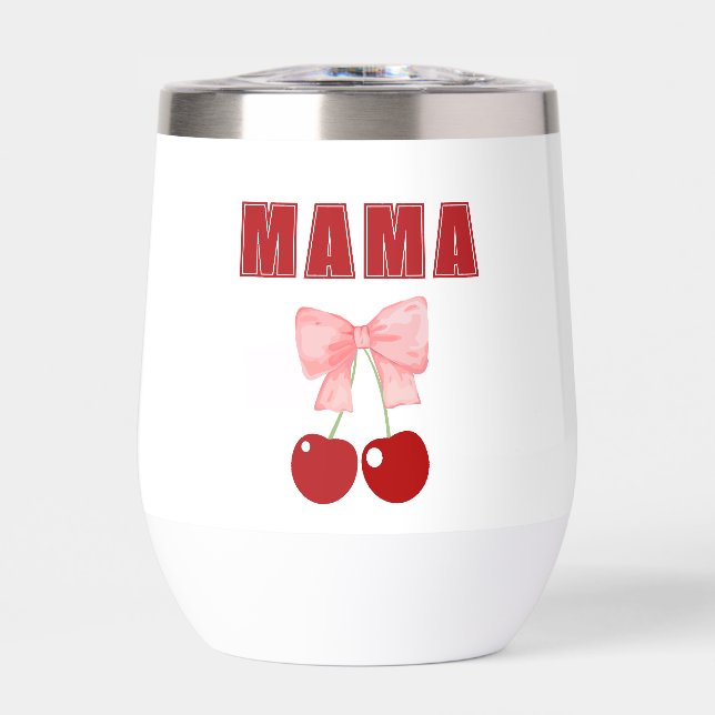 Mama Pink Bow und Red Cherries, Coquette-Stil (Vorderseite)