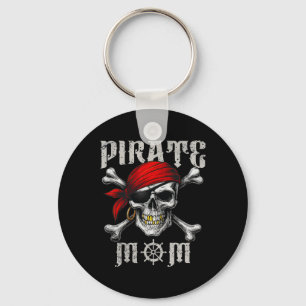 Mama-Piratenflagge-Flag und Schädelknochen H Schlüsselanhänger