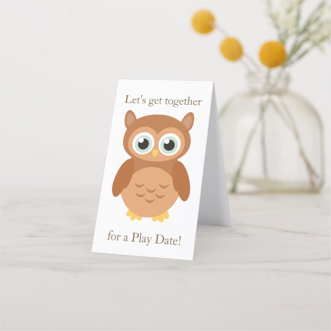 Mama-Play-Date-Eule Terminkarte (Vorderseite)