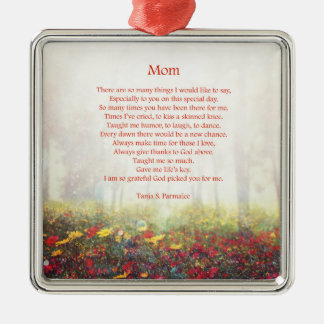 Mama-Poesie-Kollektor Silbernes Ornament