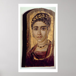 Mama-Porträt einer Frau, von Fayum, Romano-Egyp Poster