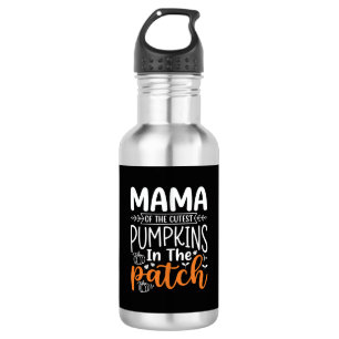 Mama Pumpkins Patch Halloween Design_1 Edelstahlflasche