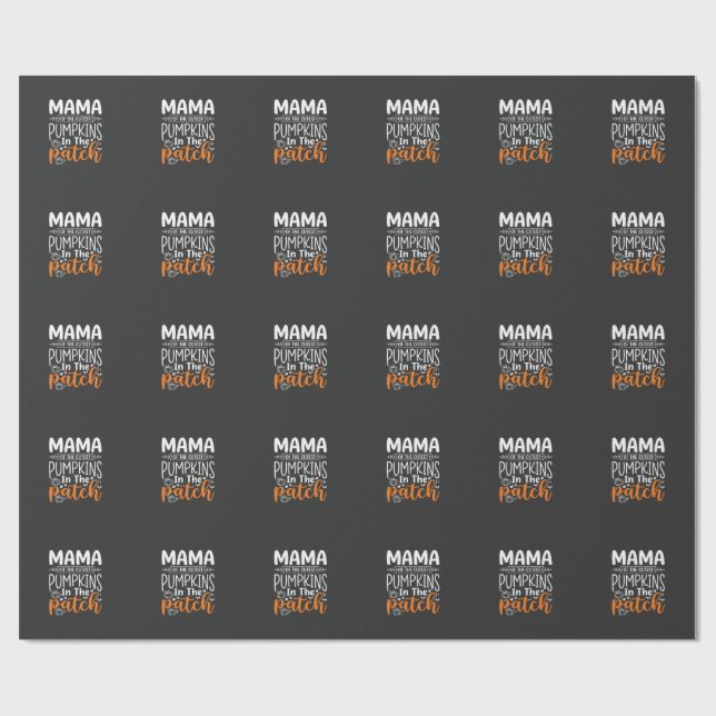 Mama Pumpkins Patch Halloween Design_1 Geschenkpapier (Flach)