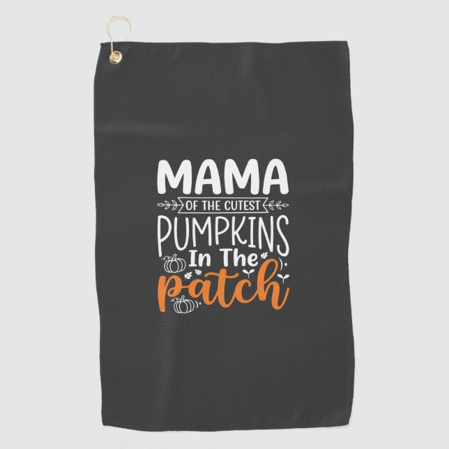 Mama Pumpkins Patch Halloween-Design_1 Golfhandtuch (Vorderseite)