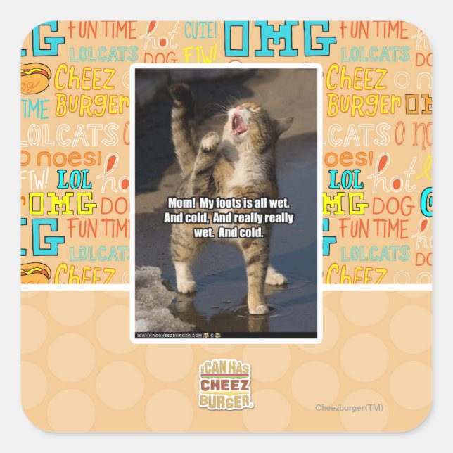 Mama! Quadratischer Aufkleber (Vorderseite)