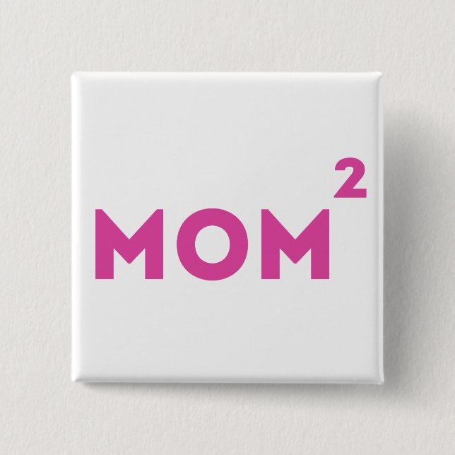 Mama quadrierte lustiges Mama-Mathe Button (Vorderseite)