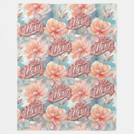 Mama Queen Floral Fleecedecke