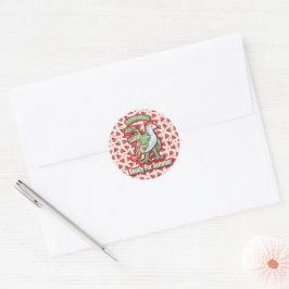 Mama Queen Floral Runder Aufkleber