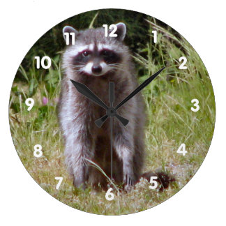 Mama Raccoon Große Wanduhr