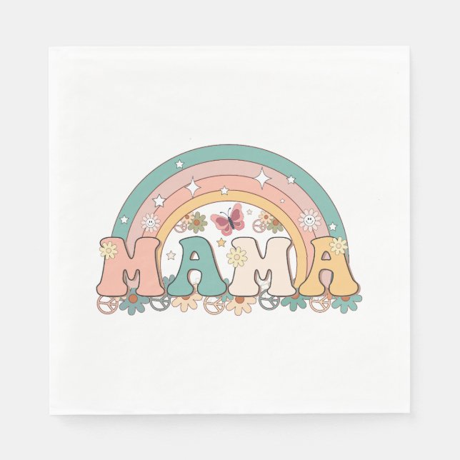 Mama Rainbow Serviette (Vorderseite)