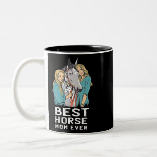 Mama Reiten Bestes Pferd je Niedlich Pferde 201 Po Zweifarbige Tasse