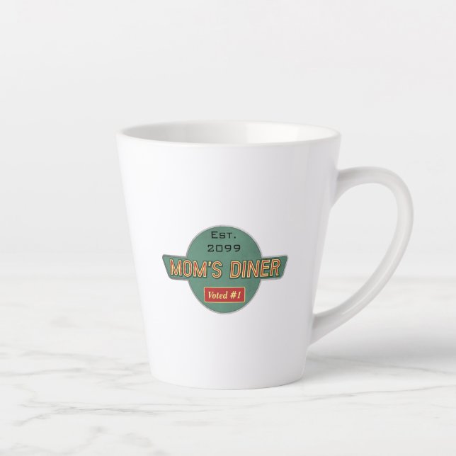 Mama Retro Diner Latte Tasse (Rechts)