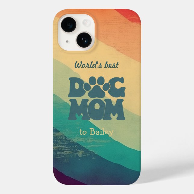 Mama Retro Groovy Personalisiert Case-Mate iPhone 14 Hülle (Rückseite)