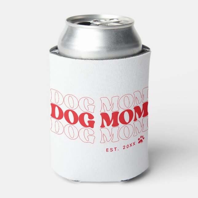 Mama Retro Typografie Dosenkühler (Kanne Vorderseite)