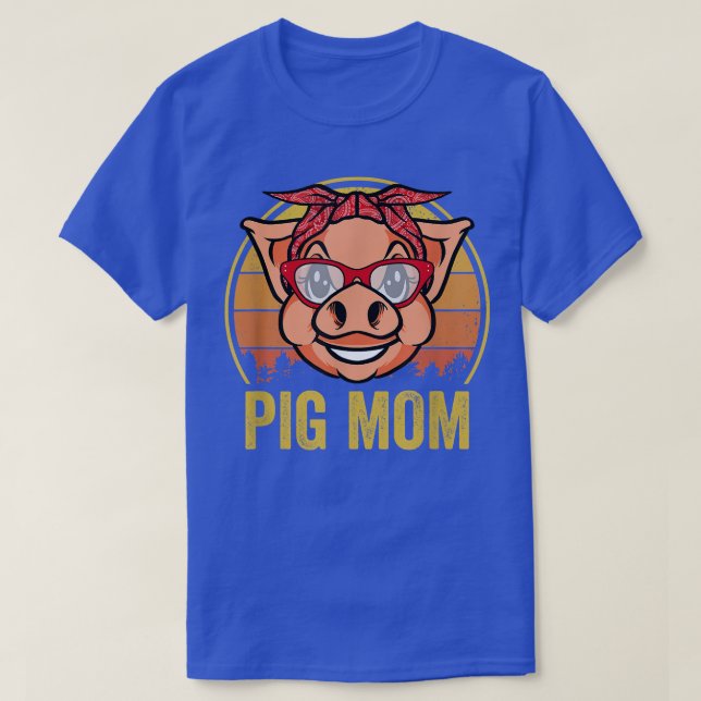 Mama Retro Vintage Sonnenbrille Cooler Schweinebre T-Shirt (Design vorne)