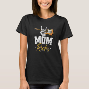 Mama Rocks Rock and Roll Electronic Rock Gitarre T-Shirt