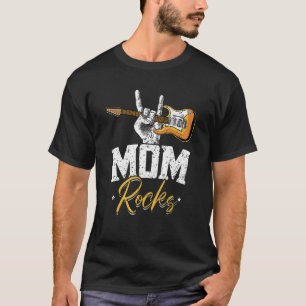Mama Rocks Rock and Roll Electronic Rock Gitarre T-Shirt
