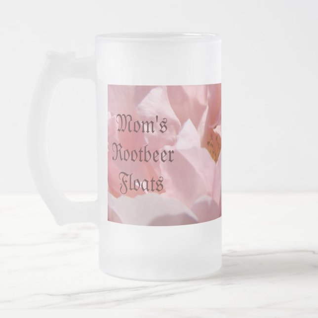 Mama Rootbeer Floatglas Mattierte Tasse Rose (Links)