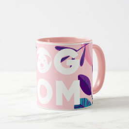 MAMA, Rosa Blüte und Blätter Tasse