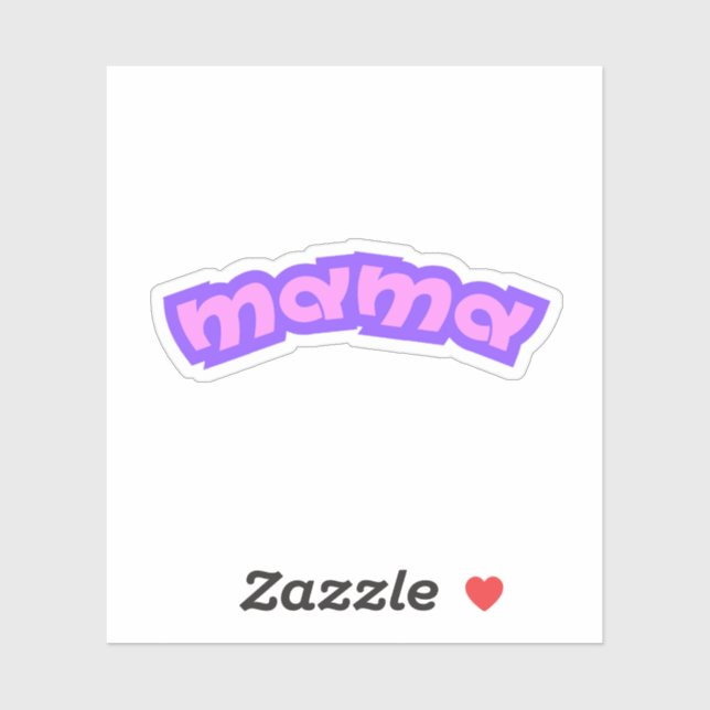 Mama | Rosa Mama Mutter Junge Mutter Mommy Aufkleber (Blatt)