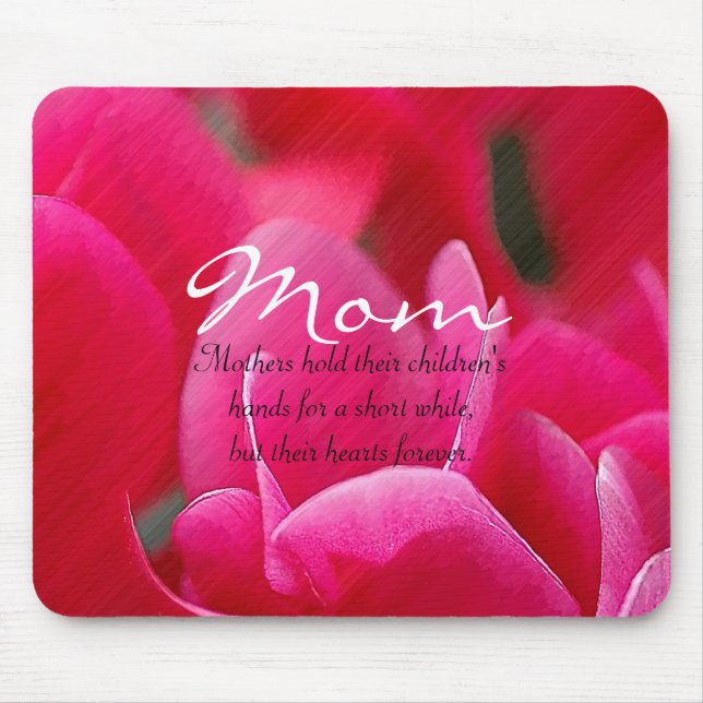 Mama rosa u. rotes BlumenMousepad Mousepad (Vorne)